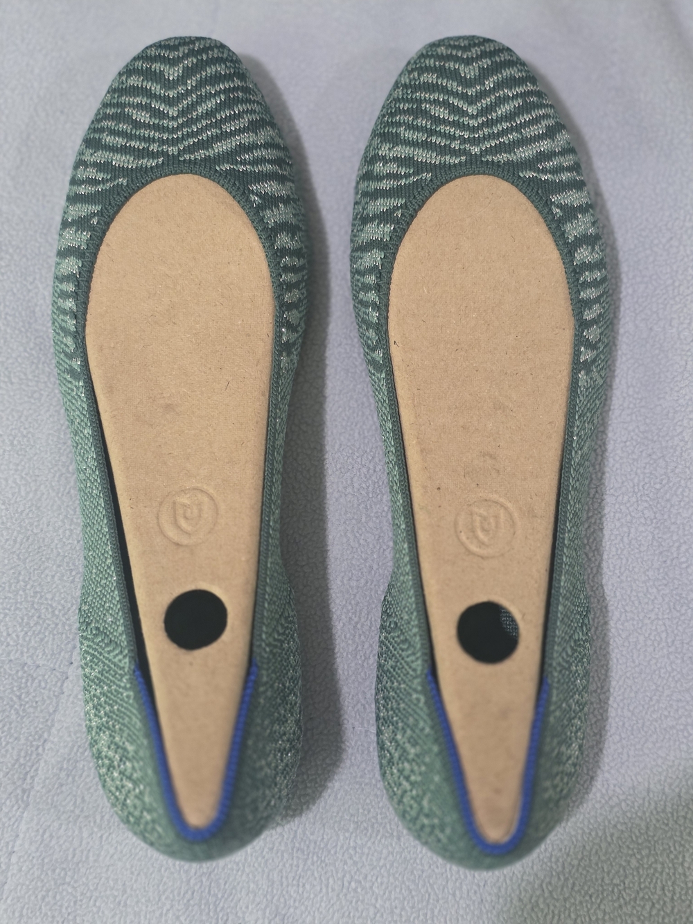 Rothy's Green Knit Ballet Flats